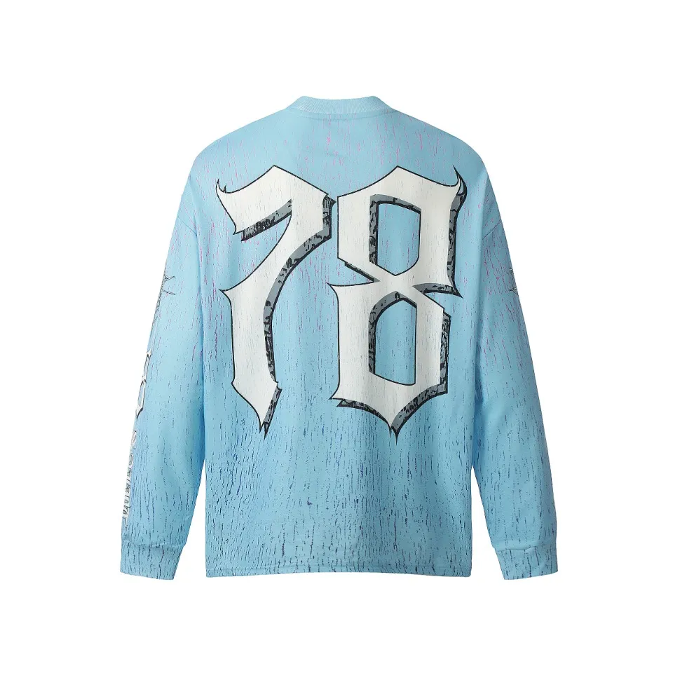 Saint michael tears all-over printed long-sleeved vintage autumn and winter T-shirt Style number: 105 Size: M L XL Wholesale price: 136 Color: Picture color